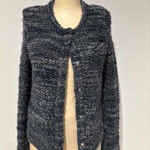 Iro Carene Boucle Knit Snap Front Jacket